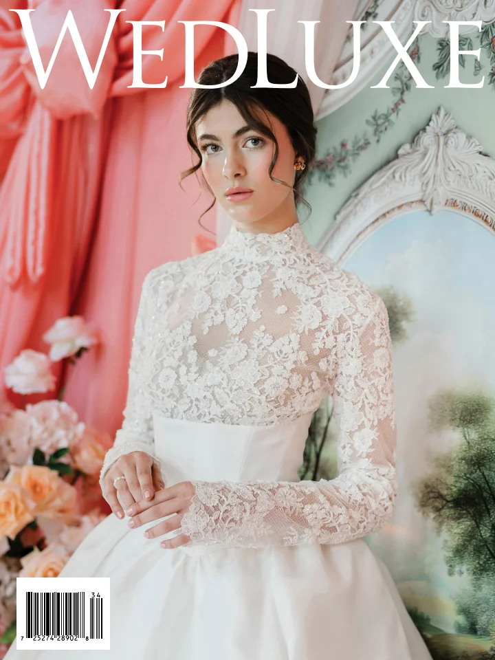 WedLuxe Issue 34 Rococo Revival cover photographed by Shotlife Studio